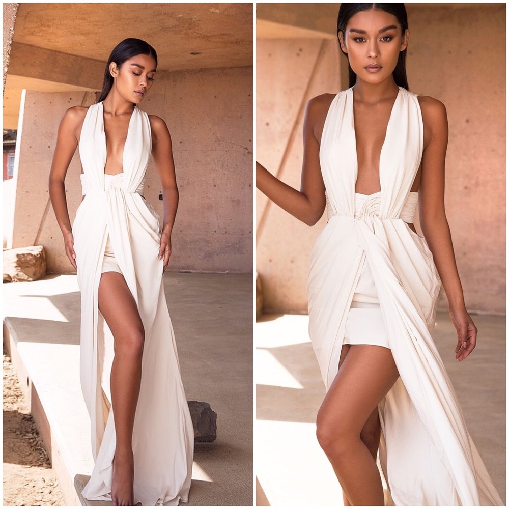 ‼️SOLD‼️House Of CB Draped Majolica Maxi Dress